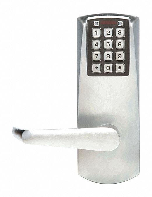 Electronic Keyless Lock: Keypad, ADA Compliant, Chrome