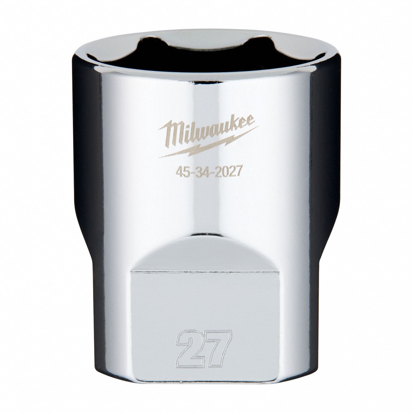 Socket Extension: Metric, 1/2 in Drive Size, 27 mm Socket Size, 6-Point, Std, Chrome