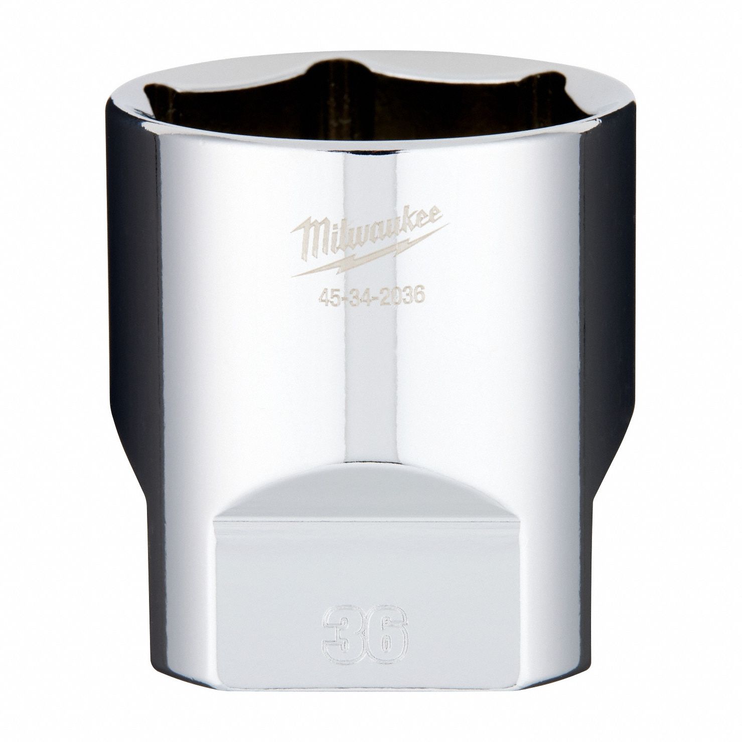 Socket Extension: Metric, 1/2 in Drive Size, 36 mm Socket Size, 6-Point, Std, Chrome