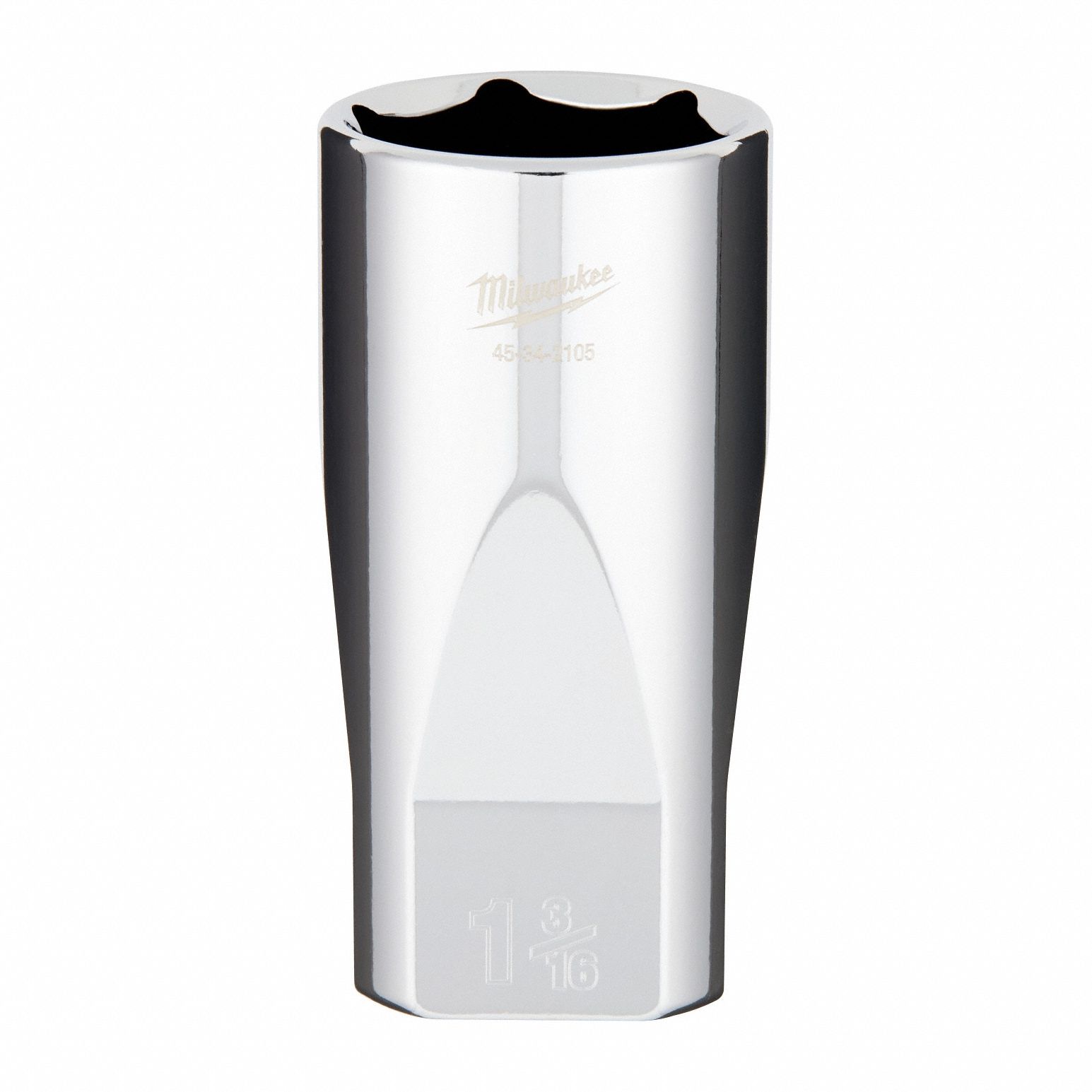 Socket Extension: SAE, 1/2 in Drive Size, 13/16 in Socket Size, 6-Point, Deep, Chrome