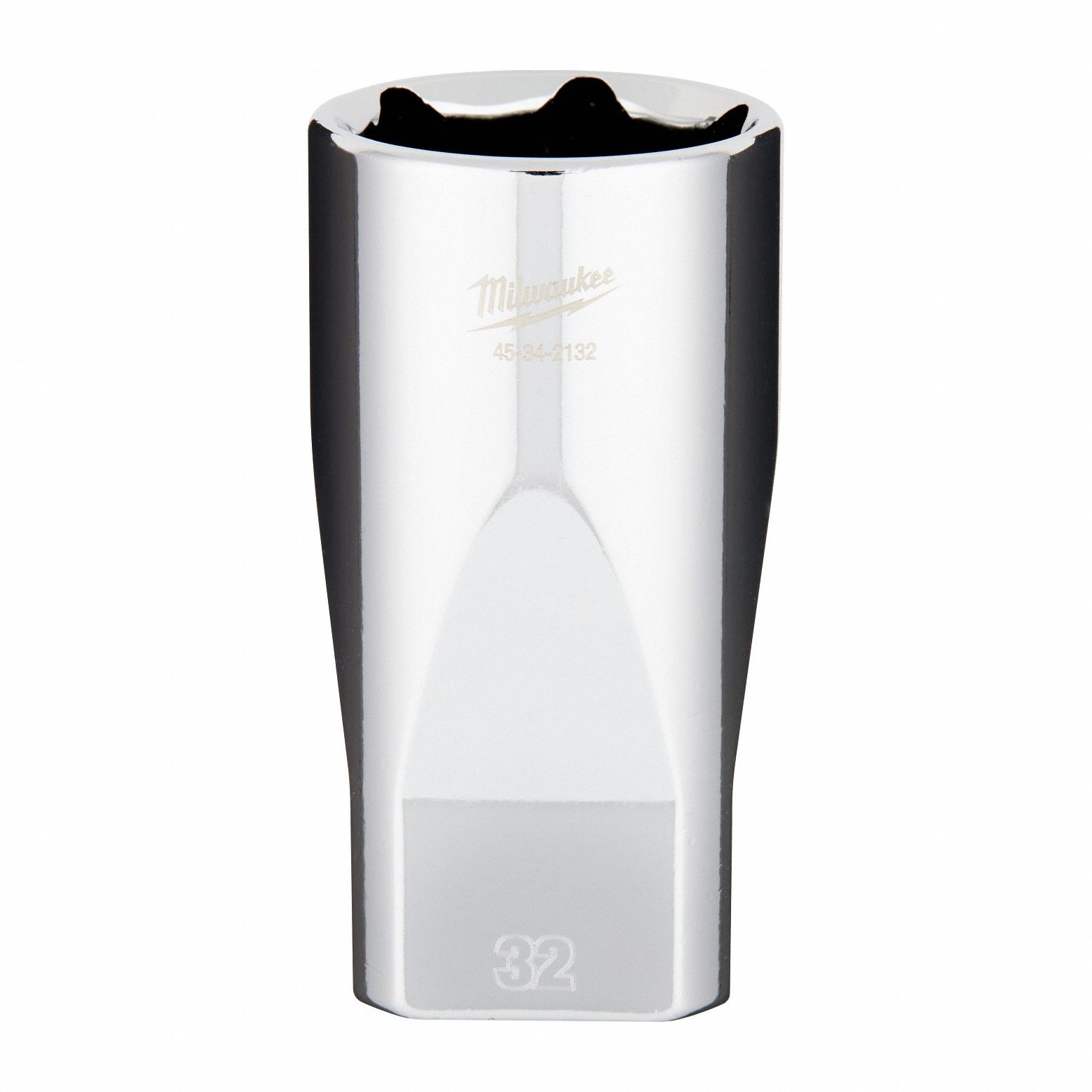 Socket Extension: Metric, 1/2 in Drive Size, 32 mm Socket Size, 6-Point, Deep, Chrome