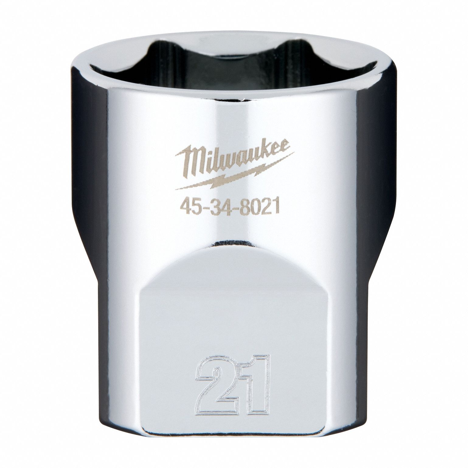 Socket Extension: Metric, 3/8 in Drive Size, 21 mm Socket Size, 6-Point, Std, Chrome