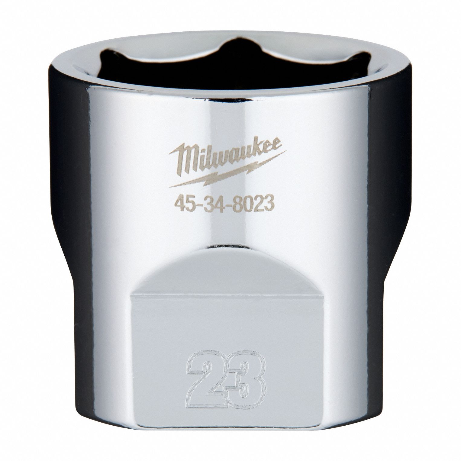 Socket Extension: Metric, 3/8 in Drive Size, 23 mm Socket Size, 6-Point, Std, Chrome