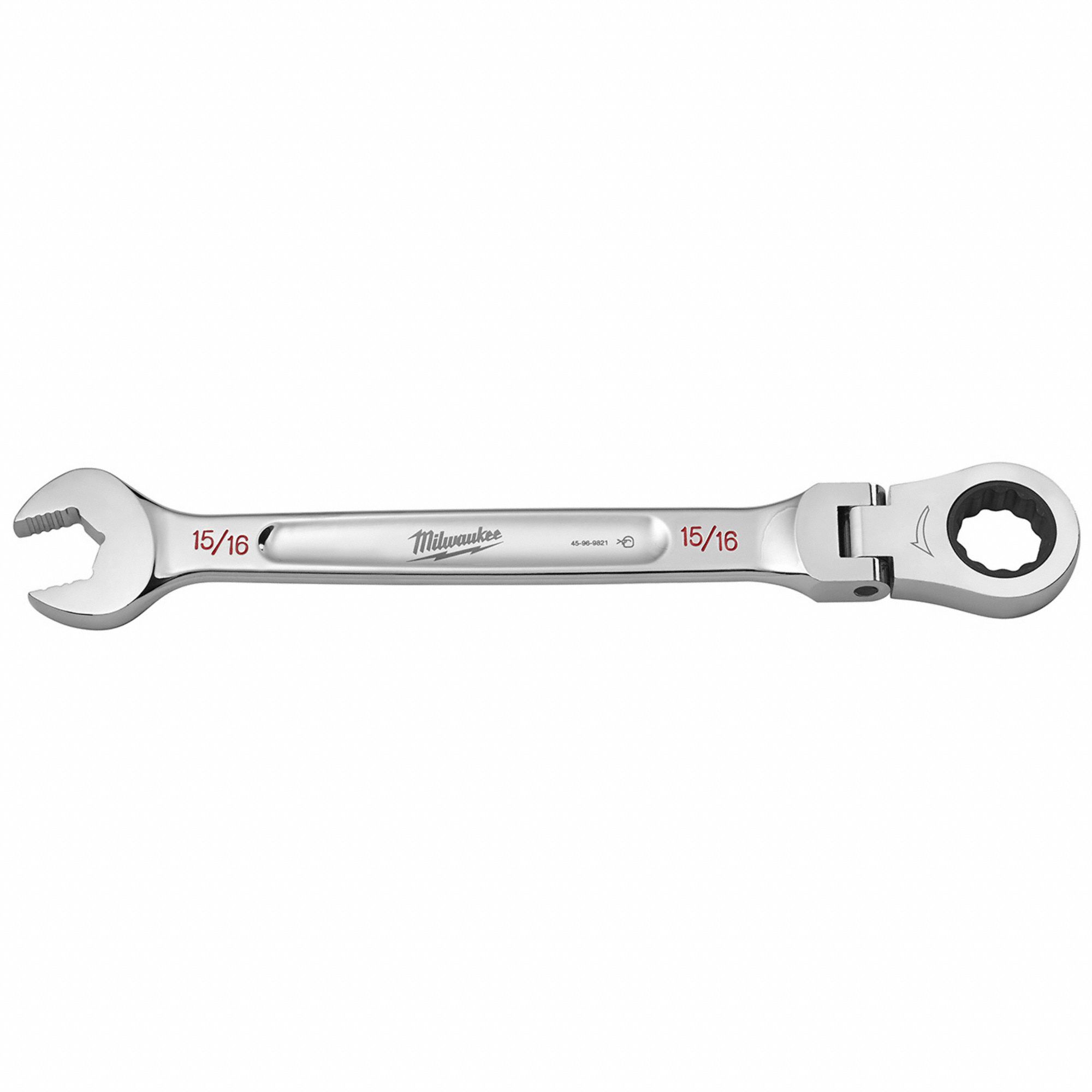 Combination Wrench, Chrome, 2" L