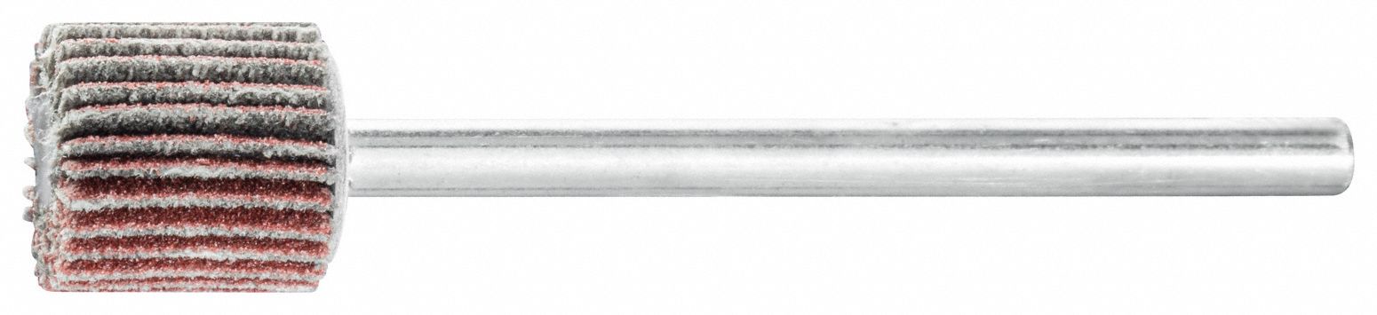 Flap Wheel With Shank, AO, 3/8in, 180 Grit