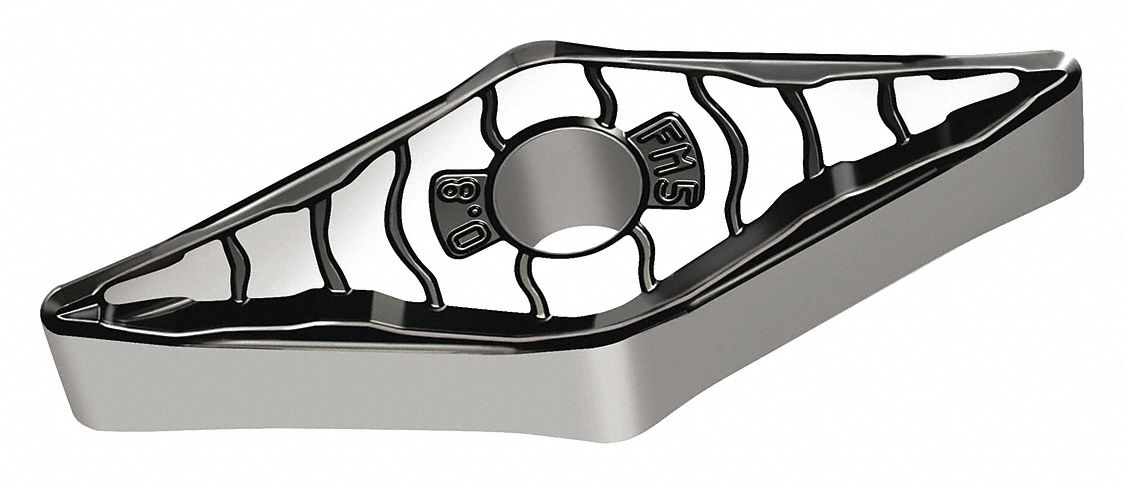 Diamond Turning Insert: VNMG Insert, Neutral, 3/16 in Thick, 0.0080 in Corner Radius