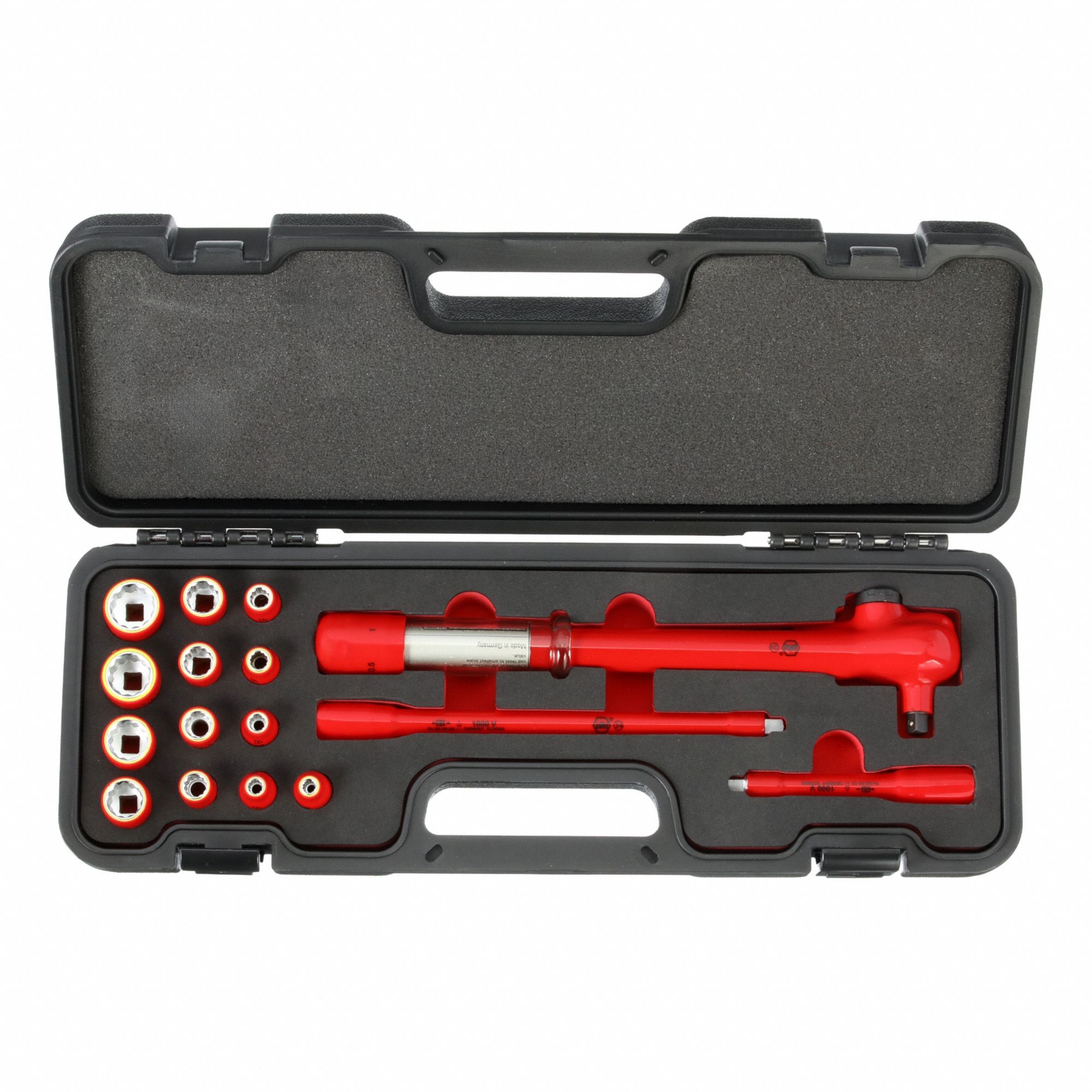 Socket Wrench Set: 3/8 in Drive Size, 16 Pieces, 1/4 in to 7/8 in Socket Size Range