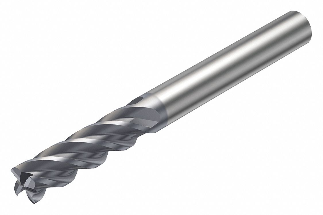Square End Mill, Carbide, 0.3937" Dia.