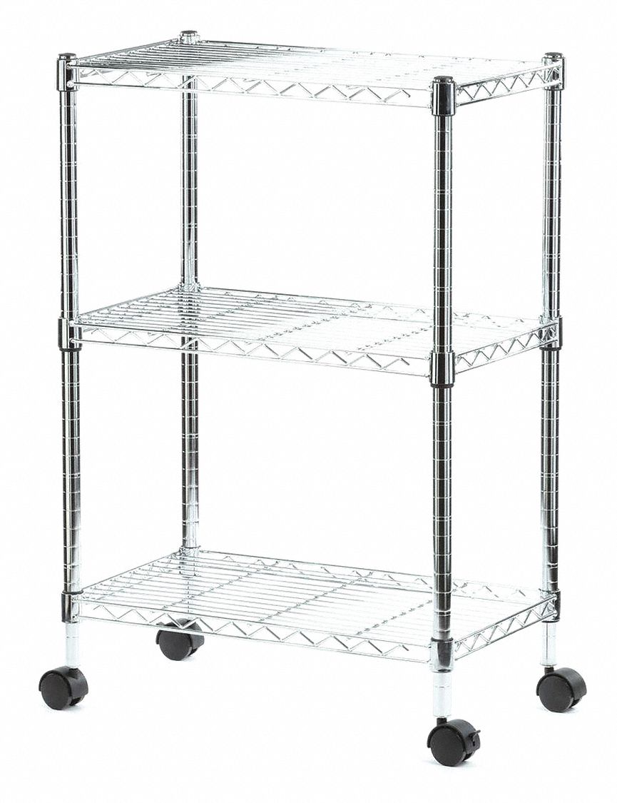 GRAINGER APPROVED Starter Wire Shelving Unit, 22 inW x 13 inD x 33 inH