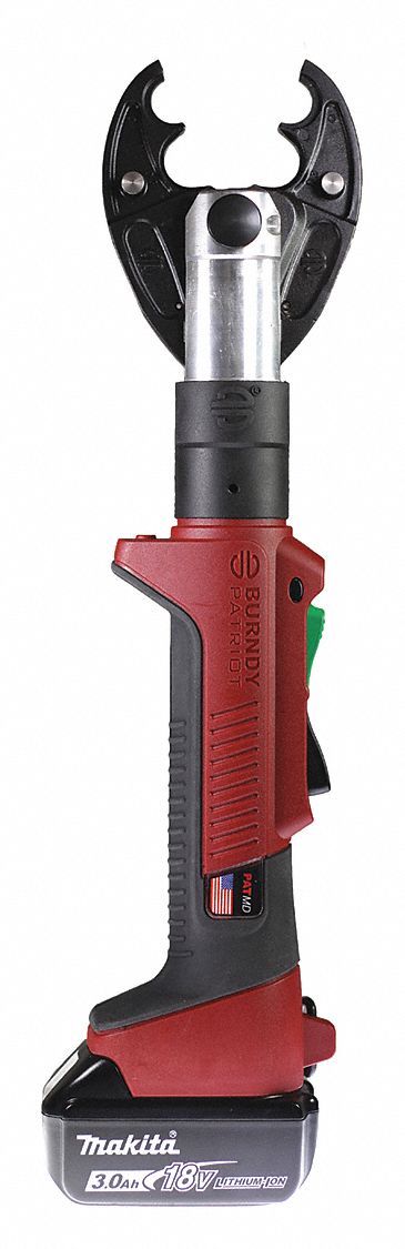 Cordless Crimping Tool: 18 V, Die Head, 350 kcmil Max Copper, For W/X Dies, Scissor Head