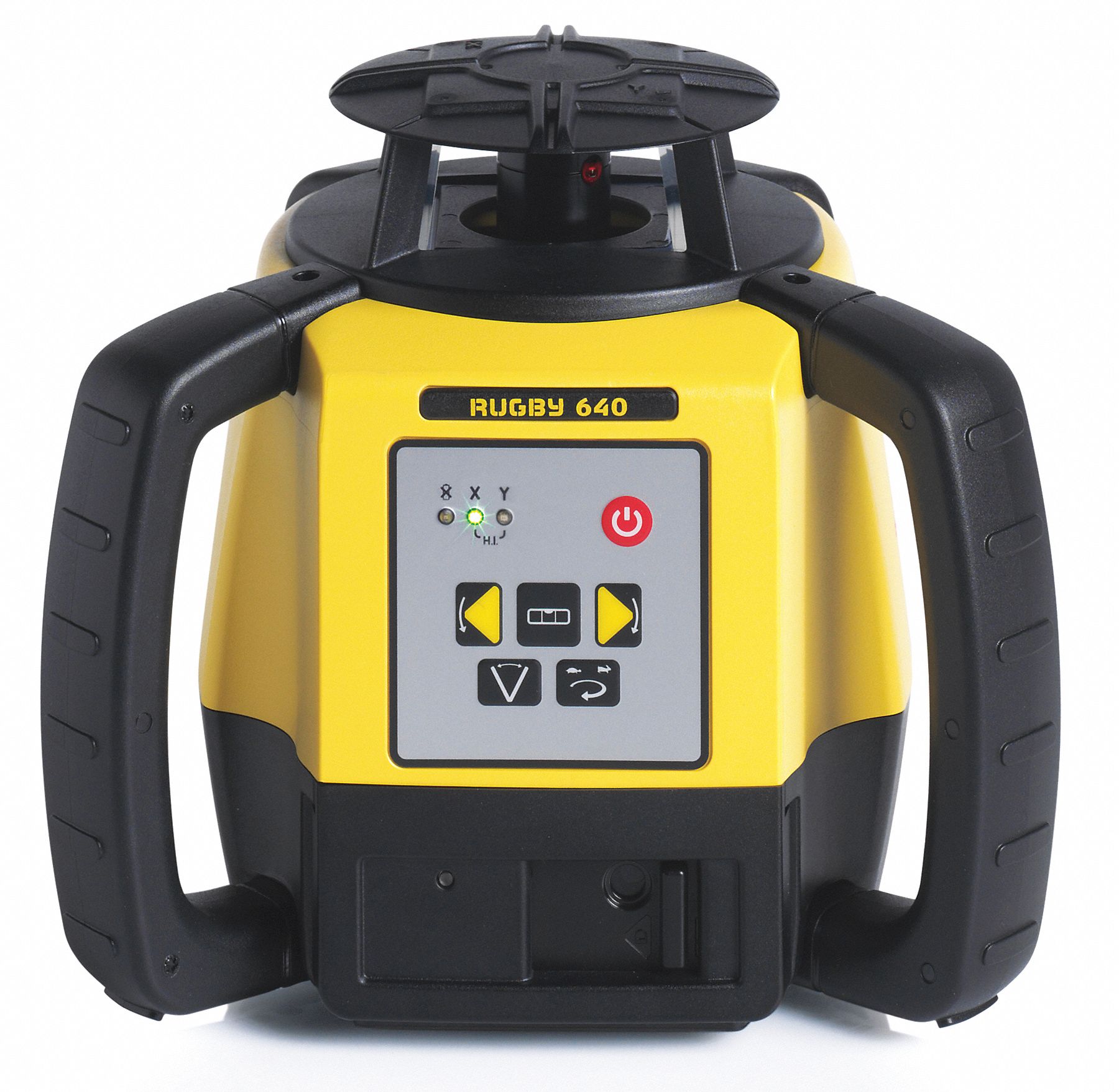 LEICA RUGBY, 2,600 ft Range w/Receiver, Red Beam, Rotary Laser Kit