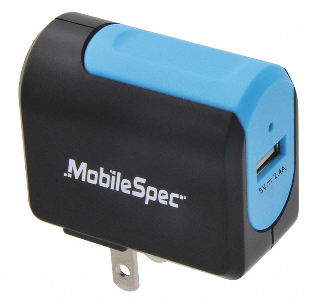 MOBILESPEC USB Wall Outlet Charger, For Use With USB Powered Devices