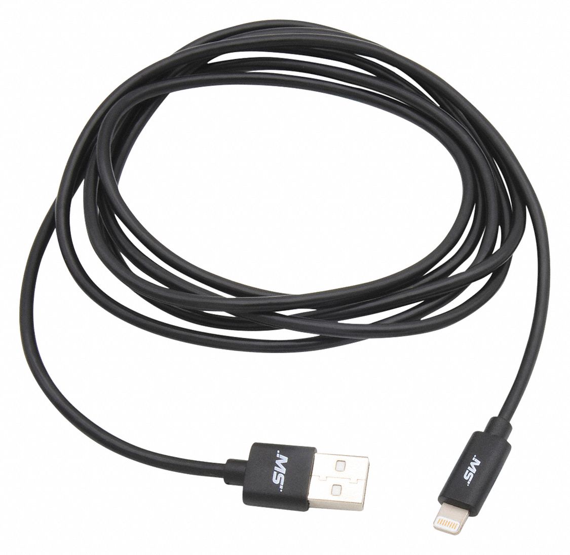 MOBILESPEC 6 ft USB Cable, A Male to Lightning(R) Male, Black 450X58