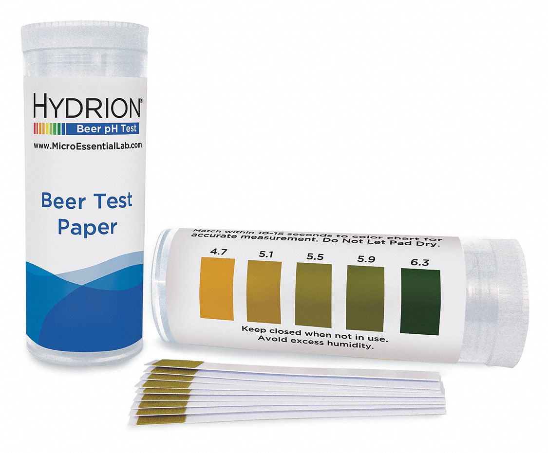 HYDRION, 0.3 pH, 2 3/4 in Overall Lg, Test Strips 450Y08BR64 Grainger