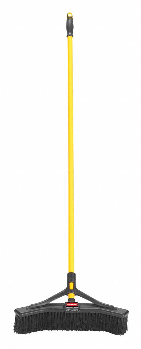 PUSH BROOM,SWEEP FACE 18",58" L HANDLE