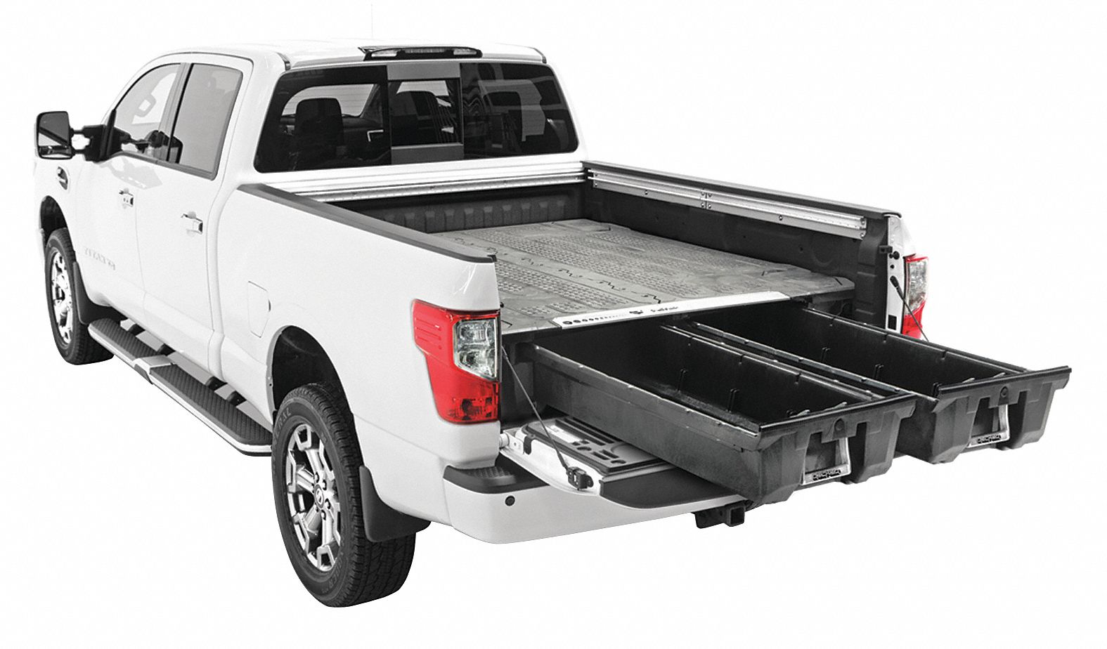 Decked Black Pickup Truck Storage Drawer Hdpe Steel 70 Width
