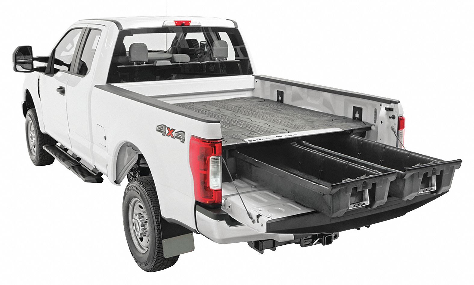 Decked Black Pickup Truck Storage Drawer Hdpe Steel 70 Width