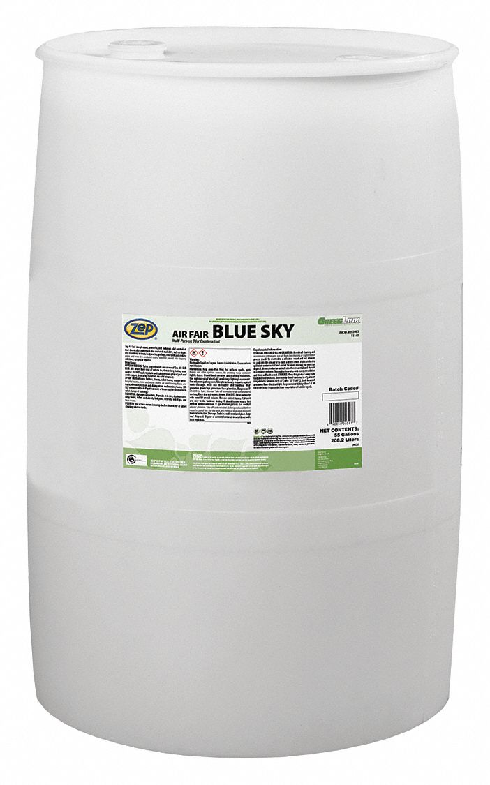 Odor Eliminator: Drum, 55 gal Container Size, Liquid, Ready to Use, Pleasant