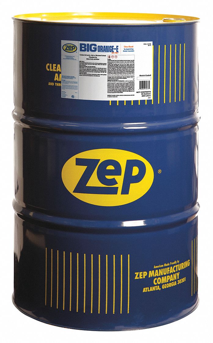 Cleaner/Degreaser: Citrus-Based Solvent, Drum, 55 gal Container Size, Concentrated