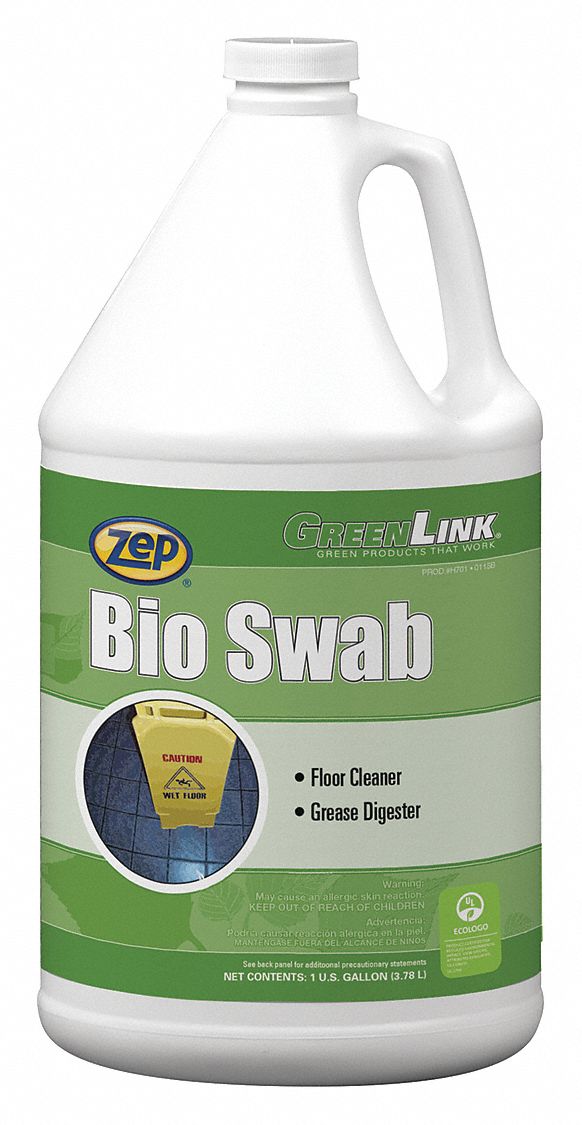 Zep Bio Swab Floor Cleaner, Gallon Bottle, 4 Bottles/Case