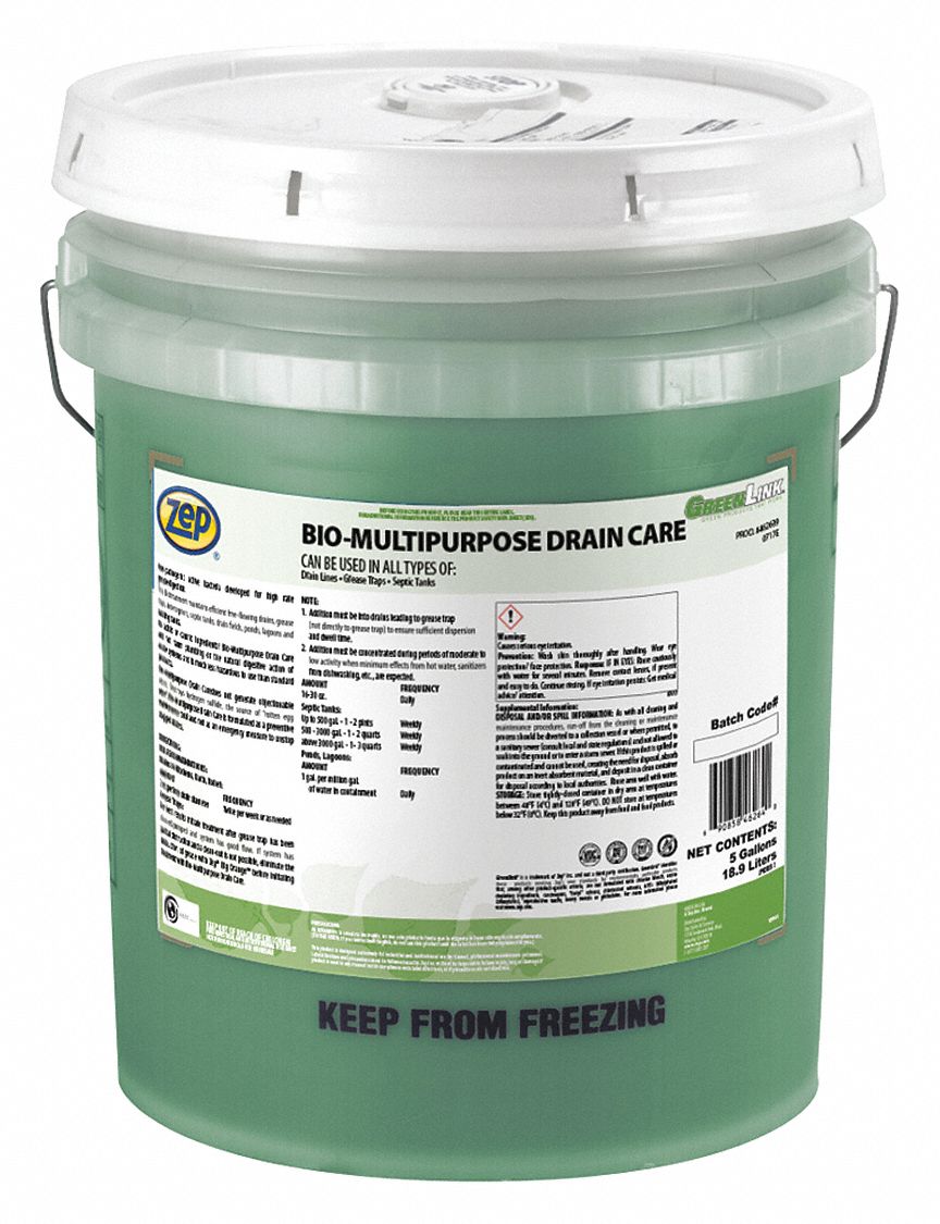 ZEP Drain Maintainer, Bucket, 5 gal, Liq 450Z79462639 Grainger