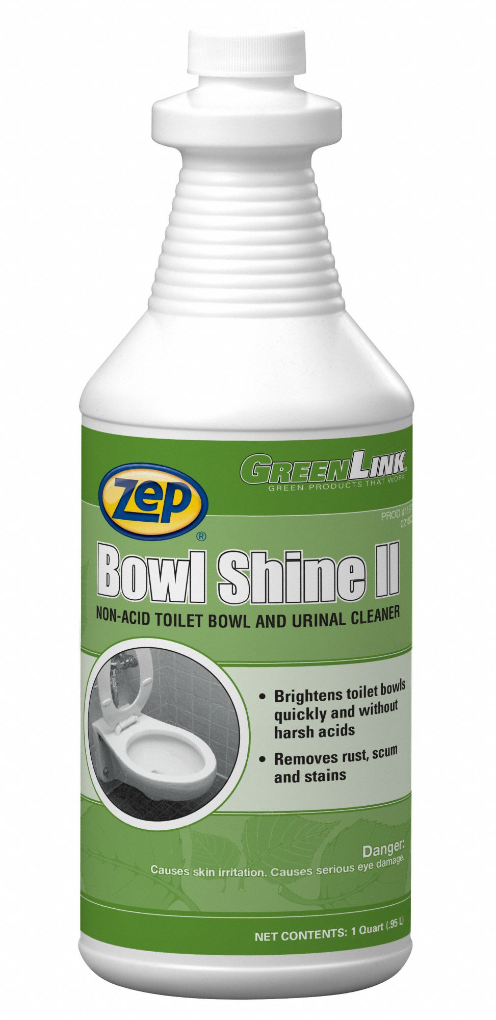 ZEP, Bottle, 1 qt Container Size, Toilet and Urinal Cleaner 450Z85