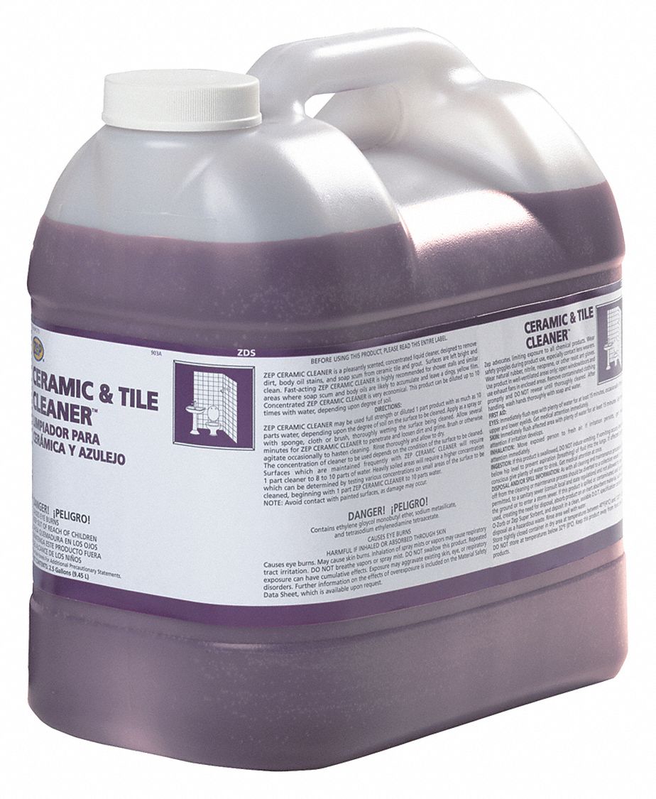 ZEP Tile and Grout Cleaner, 2.5 gal Cleaner Container Size, Jug Cleaner