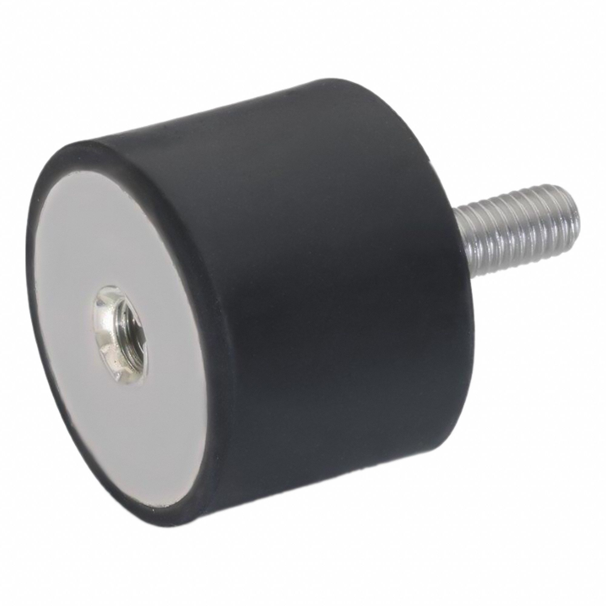 Vibration-Isolating Mount: Cylindrical, Natural Rubber, Male x Female Style