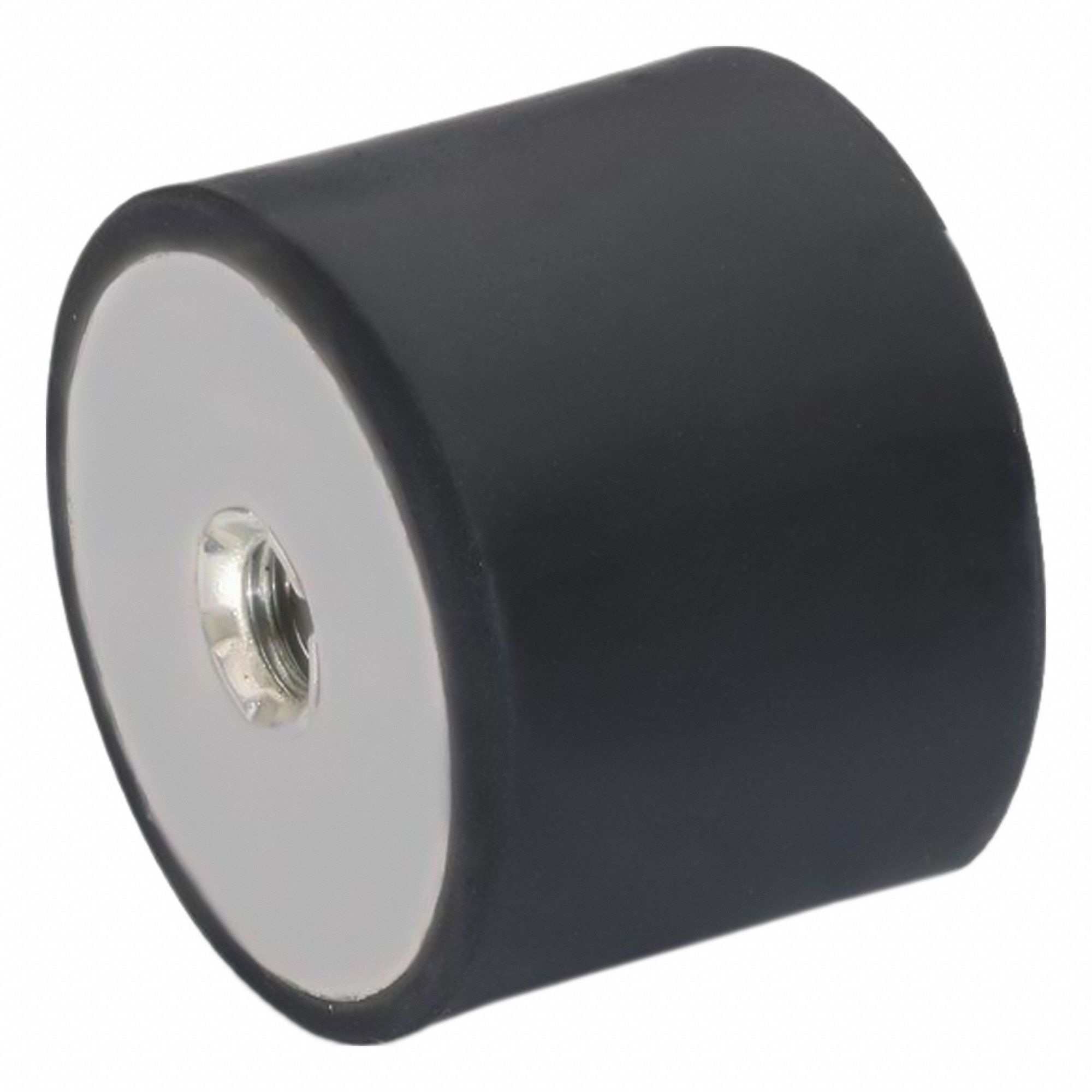 Vibration-Isolating Mount: Cylindrical, Natural Rubber, Female x Female Style