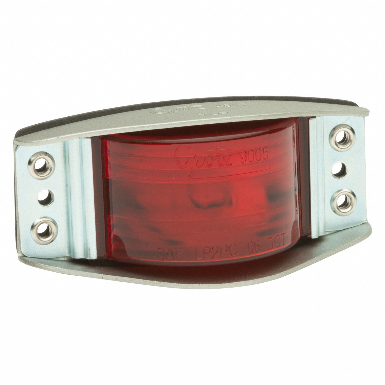 CLEARANCE MARKER LAMP, INCANDESCENT, RECTANGULAR, RED, SCREW, BLUNT CUT WIRES