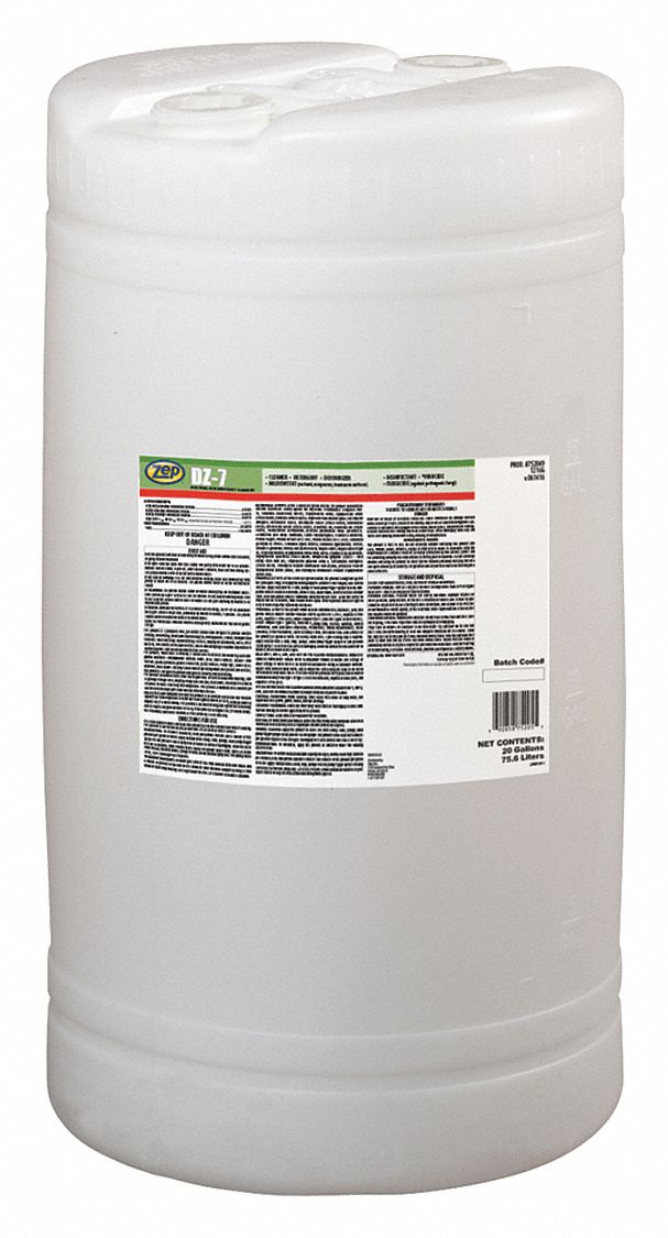 Disinfectant Cleaner: Drum, Concentrated, Liquid, Quat, Pleasant, 20 gal Container Size