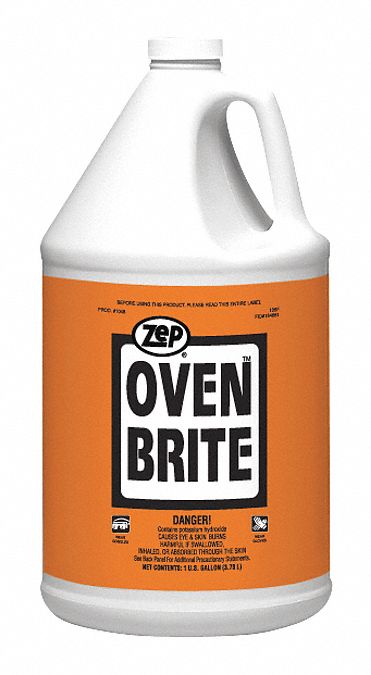 Oven Cleaner: Jug, 1 gal, Liquid, Unscented, 4 PK