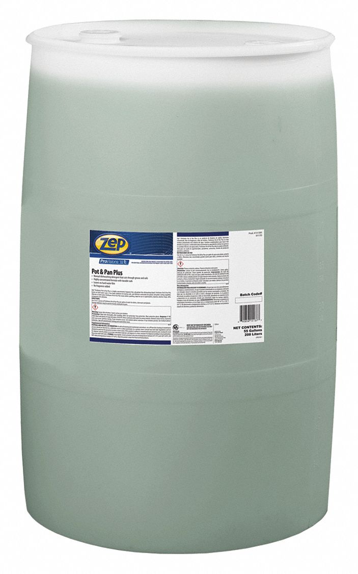 Pots and Pans Cleaner, Drum, 55 gal, Liquid