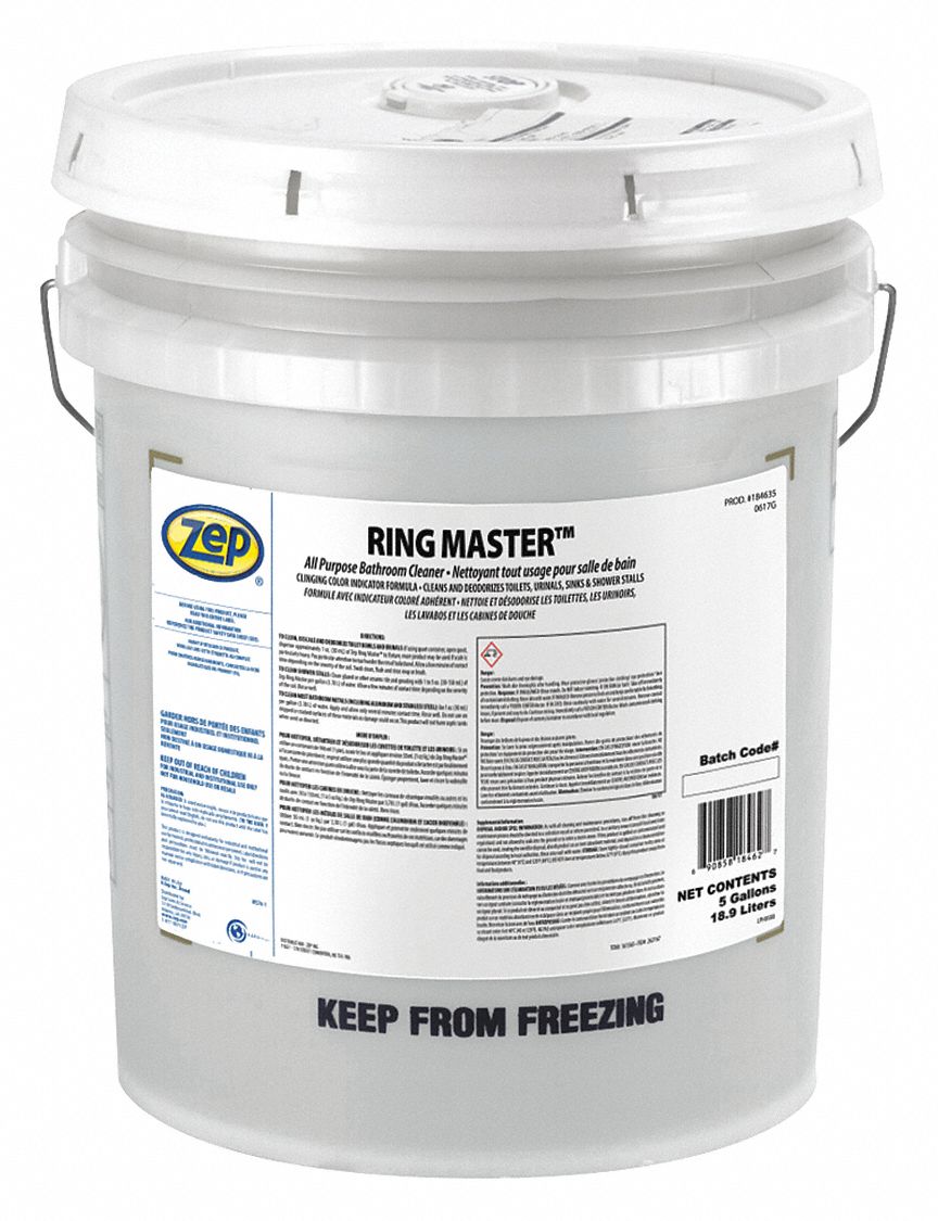 Bathroom Cleaner: Bucket, 5 gal Container Size, Ready to Use/Concentrated, Liquid, Wintergreen