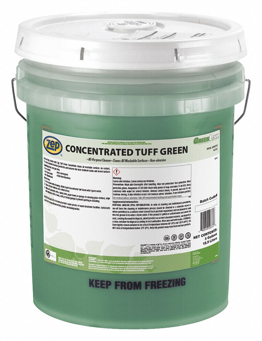 All Purpose Cleaner: Bucket, 5 gal Container Size, Concentrated, Pleasant, Alkaline, UL Listed