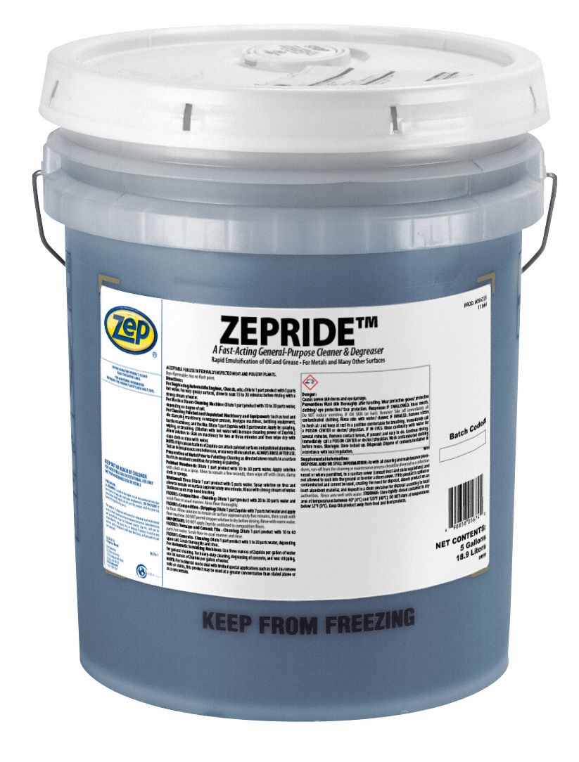 ZEP, Water Based, Bucket, Cleaner/Degreaser 451F5956735 Grainger