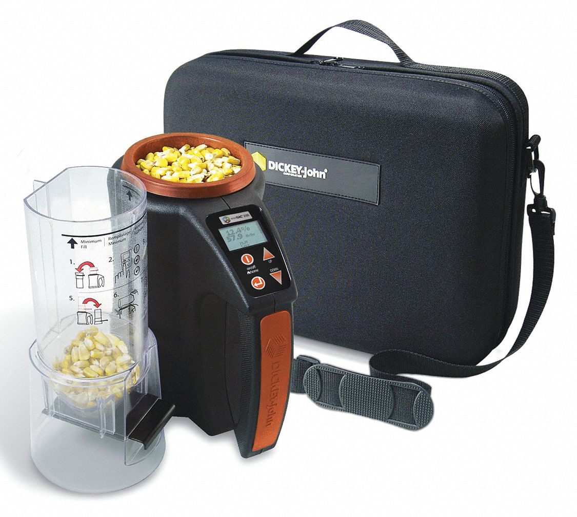 DICKEYJOHN Grain Moisture Tester, 5 to 45, Grain Dependent, Handheld