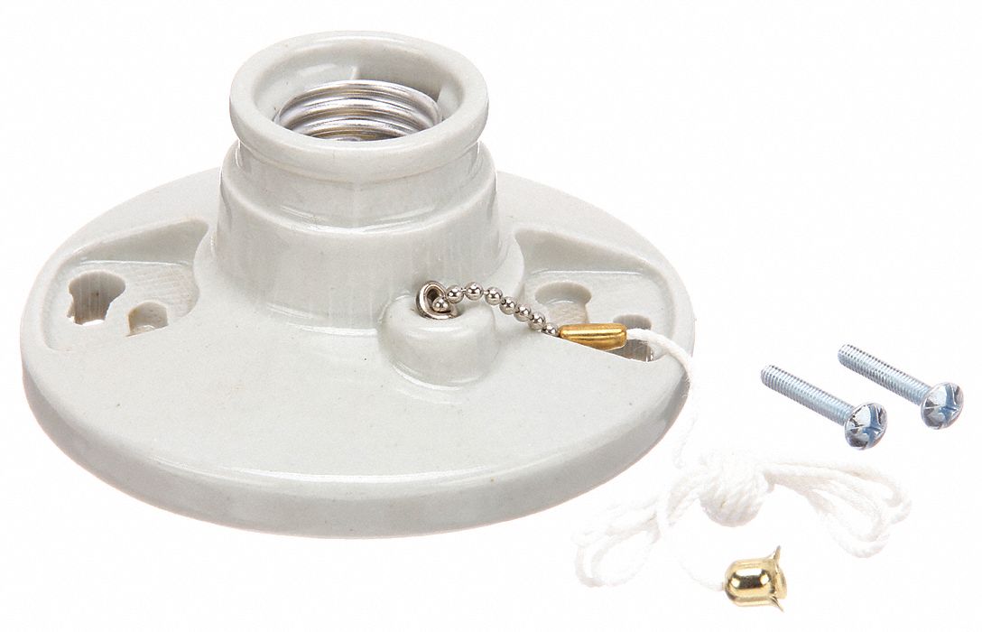 SATCO, Lamp Holder, Medium Screw (E26), Lampholder 451F7990/443