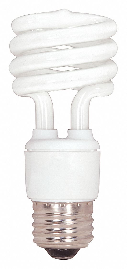 Screw-In CFL Bulb: T2, Medium Screw (E26), 60W INC, 13 W Watts, 900 lm, 2700K Color Temp