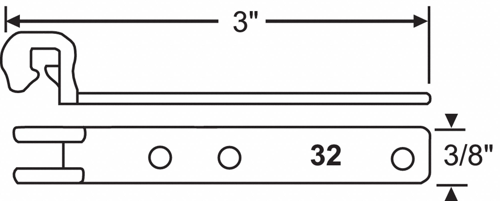 TUBE BALANCE BRACKET,TILT WINDOW,3