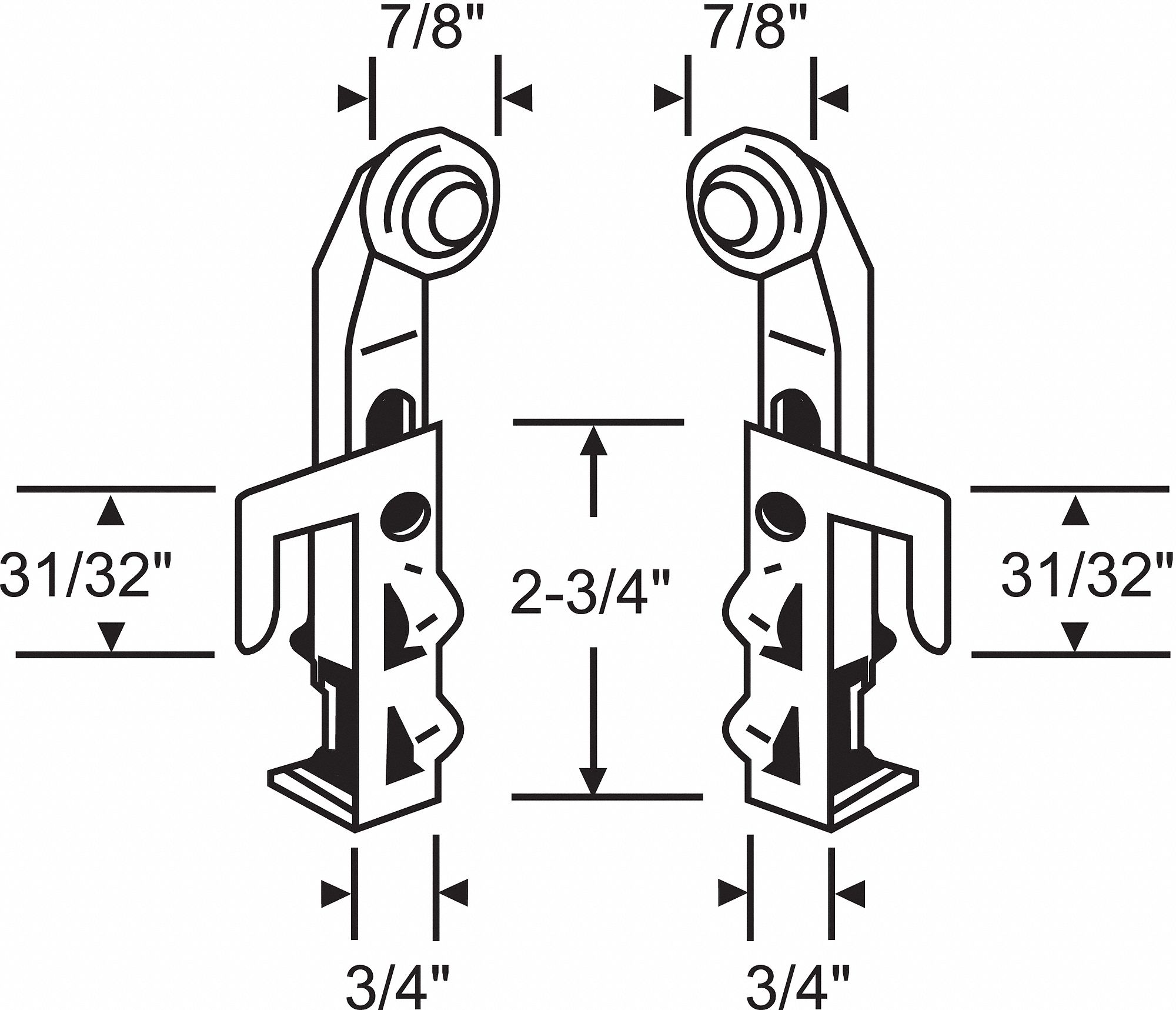 HANGER SET,STEEL,PLATED