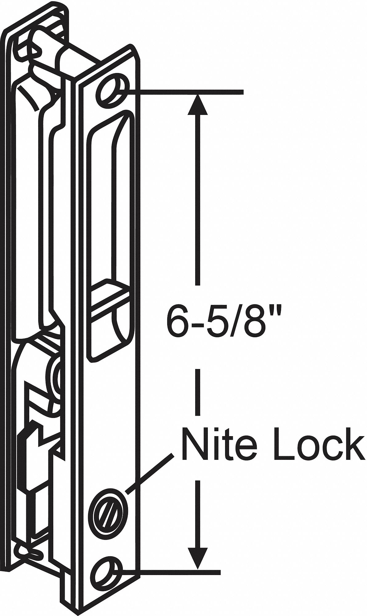 DOOR HANDLE,7-21/64" L X 1-1/8" H