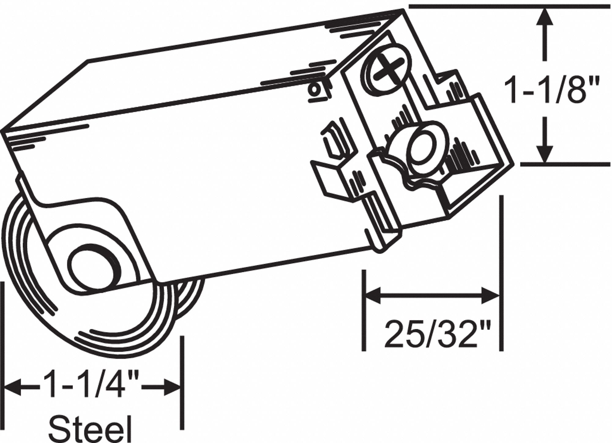 ASSEMBLAGE ROULEAU,ACIER,PLAQUE