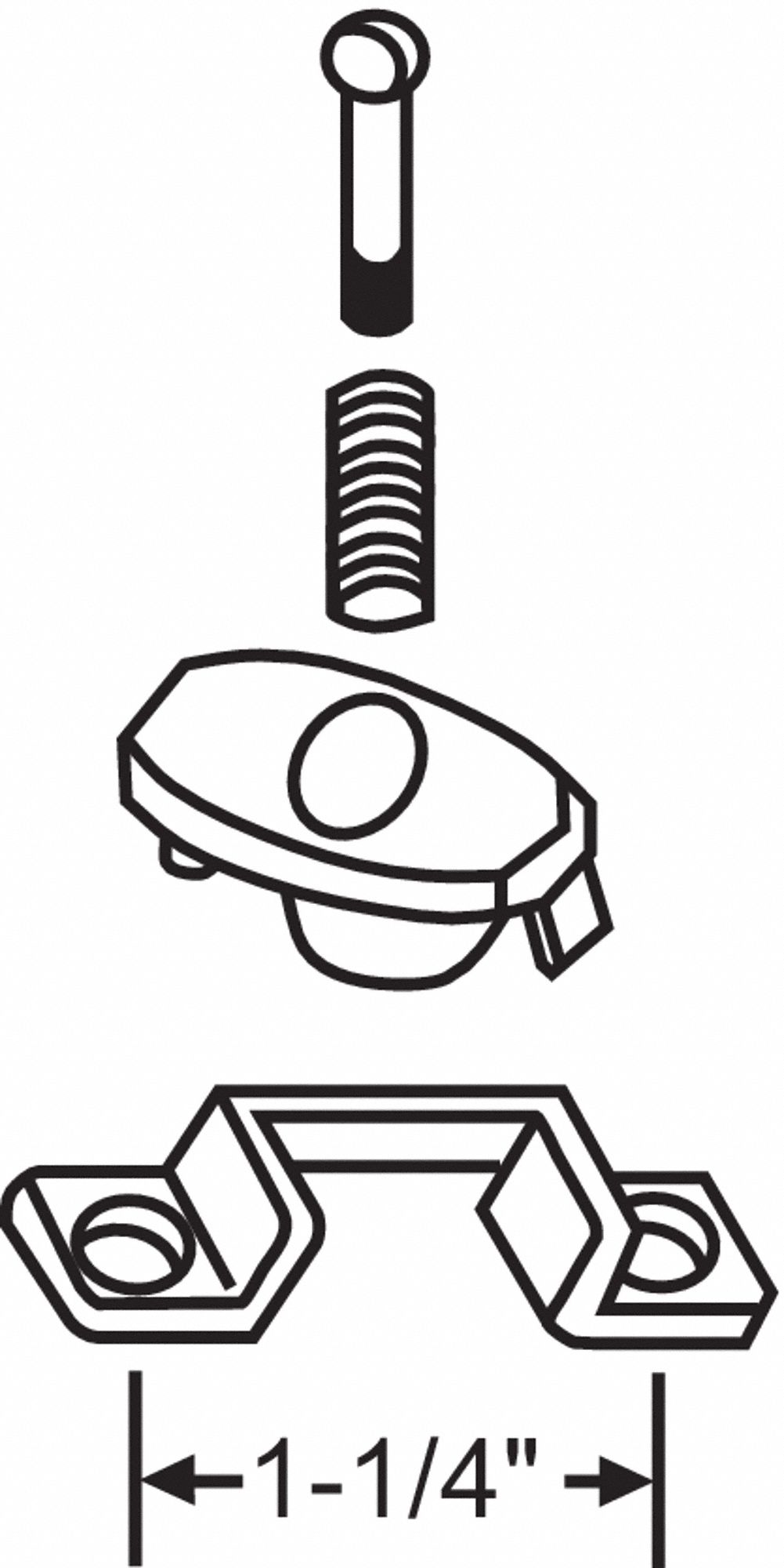 DOOR LATCH,1-5/8