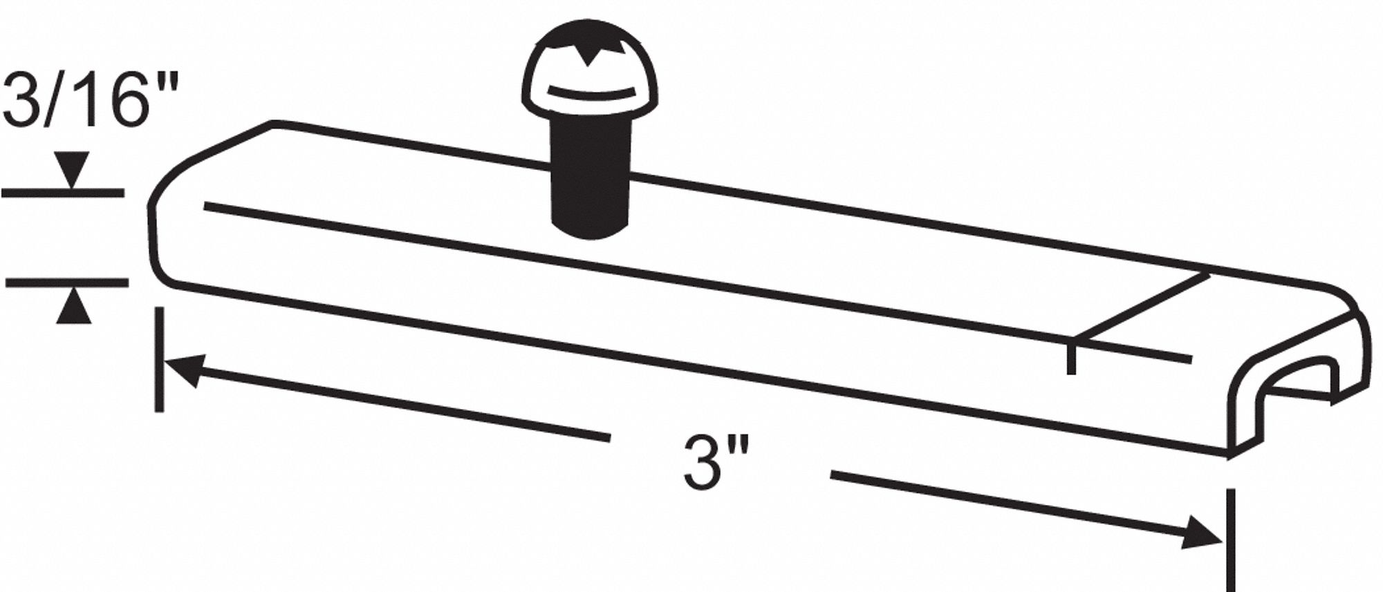 GRAINGER APPROVED Sash Pivot Bar Tilt Window, Steel, Unfinished, 3 in