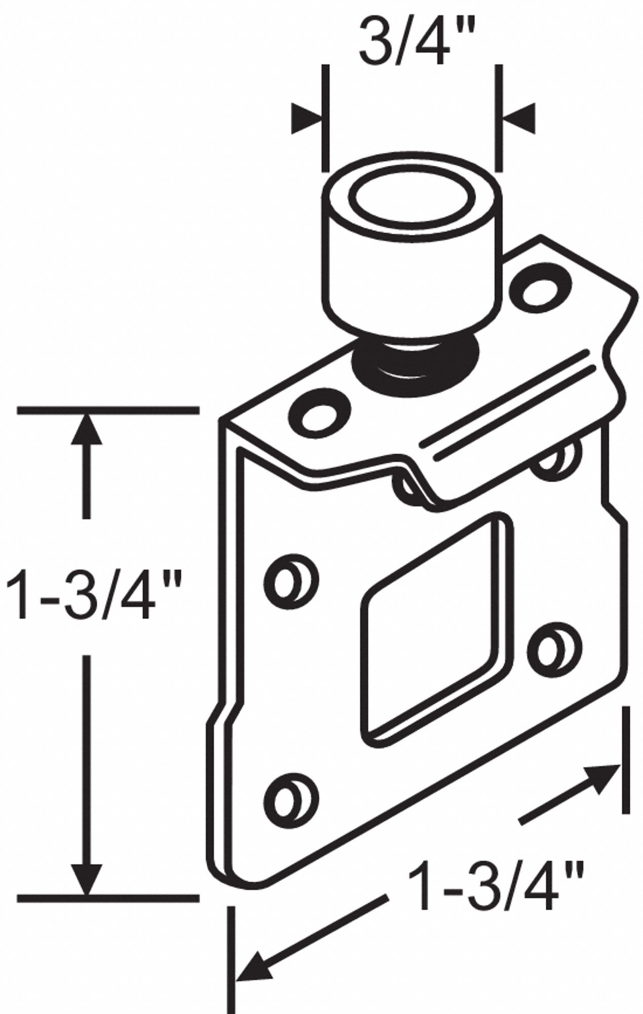 ROLLER BRACKET,STEEL,PLATED