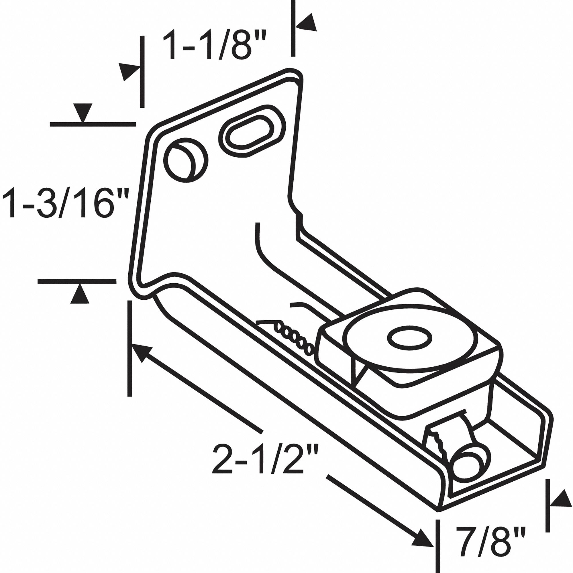 PIVOT BRACKET,STEEL,PLATED,PK5