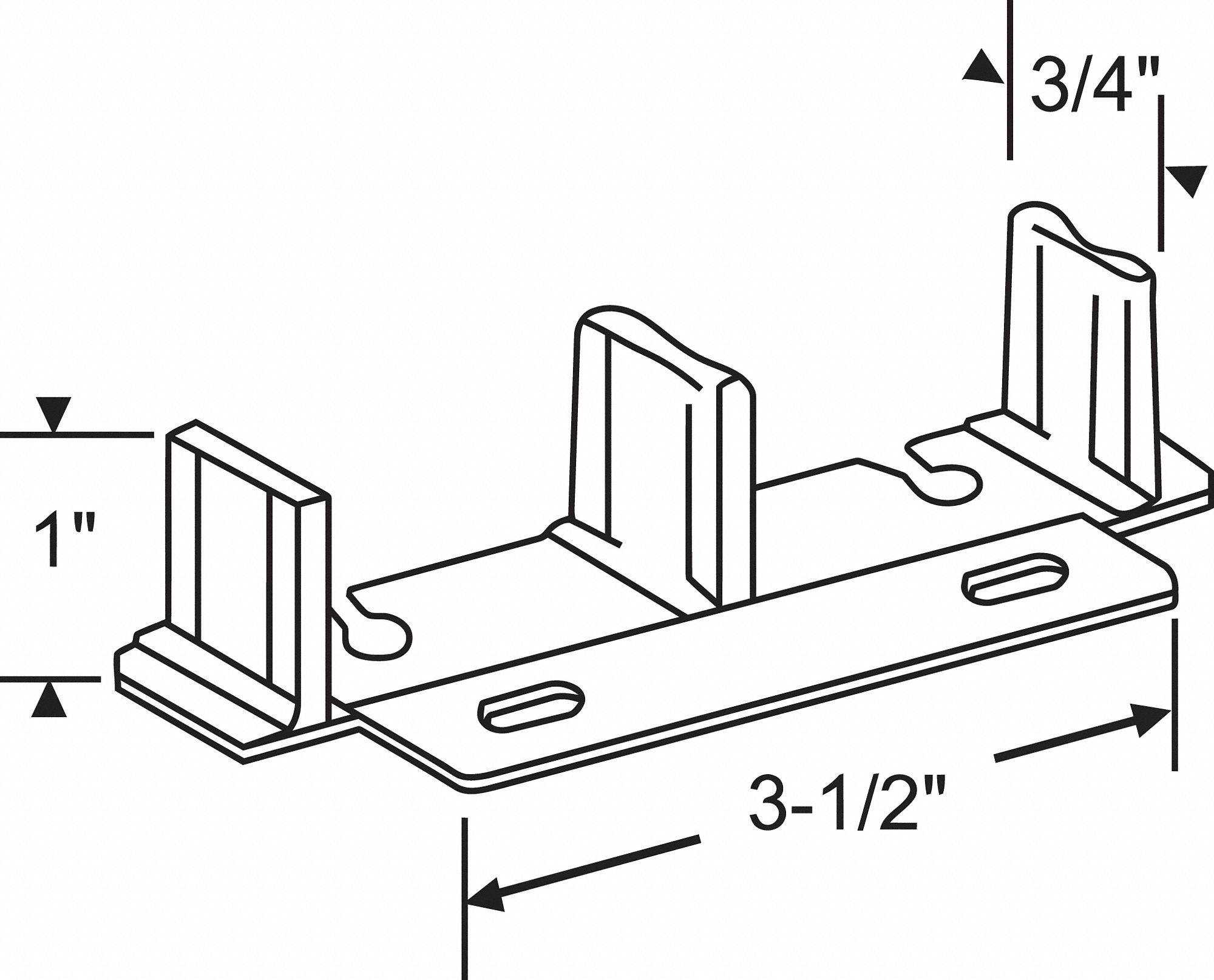 COULISSEAU PLANCHER,ACIER,ANODISE