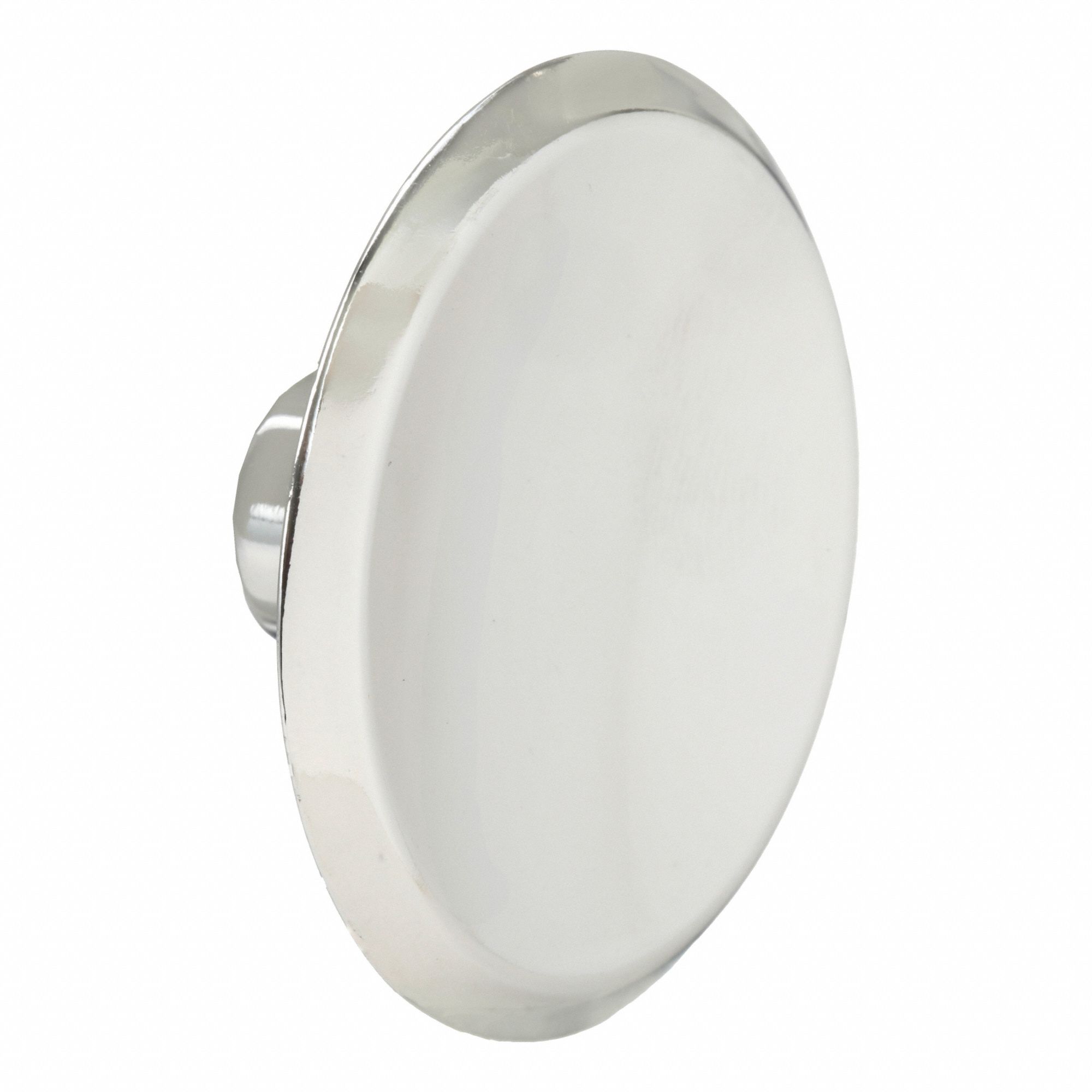 Cabinet Knob: Zinc, Polished Chrome, 1 3/4 in Grip Dia