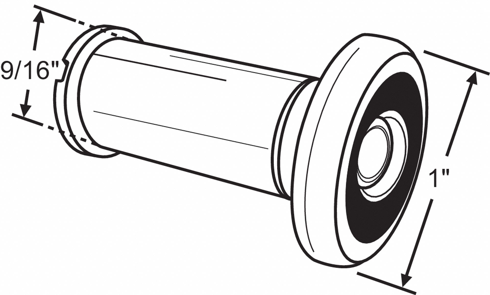 Door Viewer Polished 9/16 Hole Dia